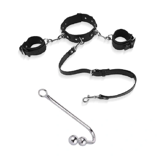 and Hook 5334 Collar Elegant Cuffs with Beaded Anal 1202